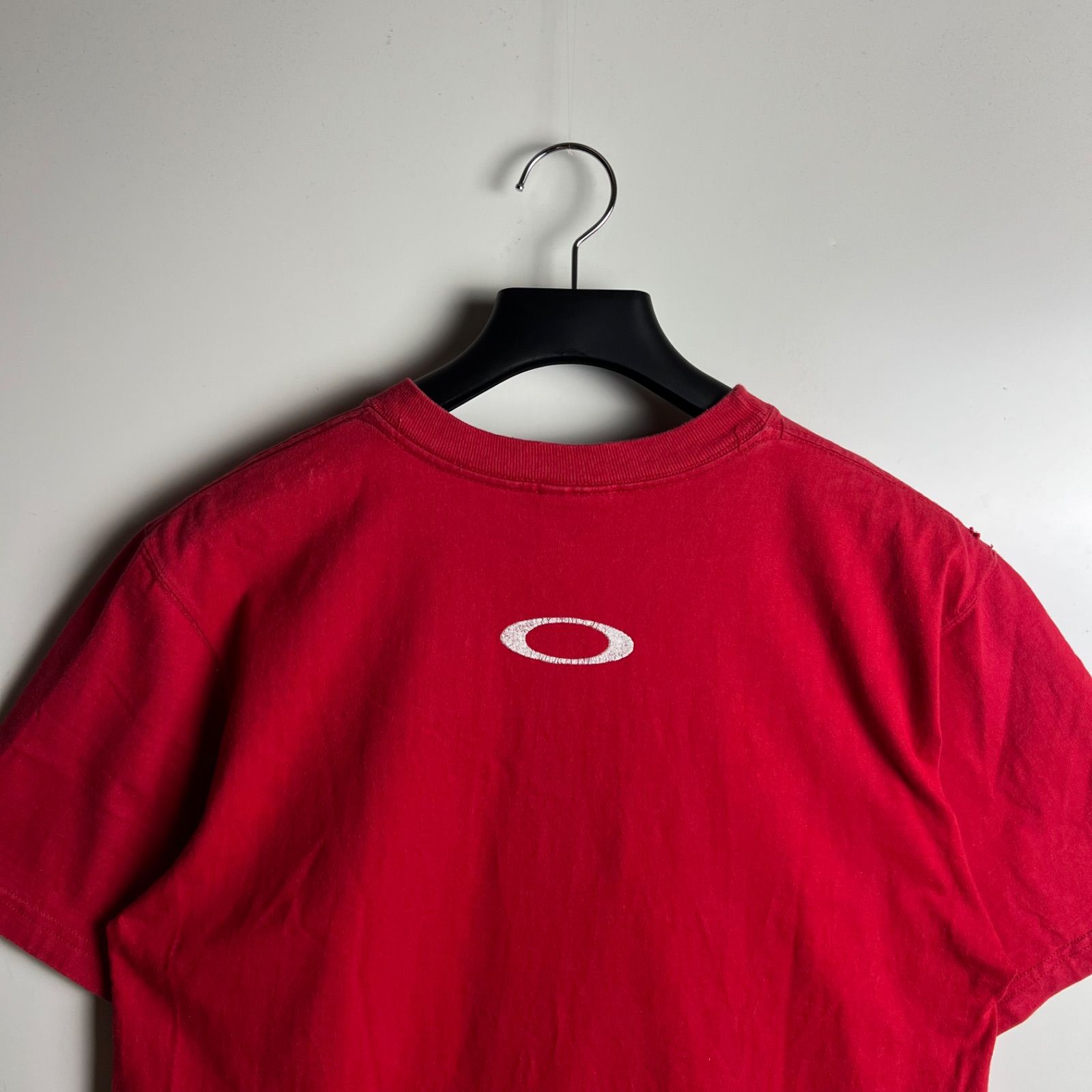 OAKLEY 90s USA tech lame skull Tee L オークリー スカル 髑髏 ラメ