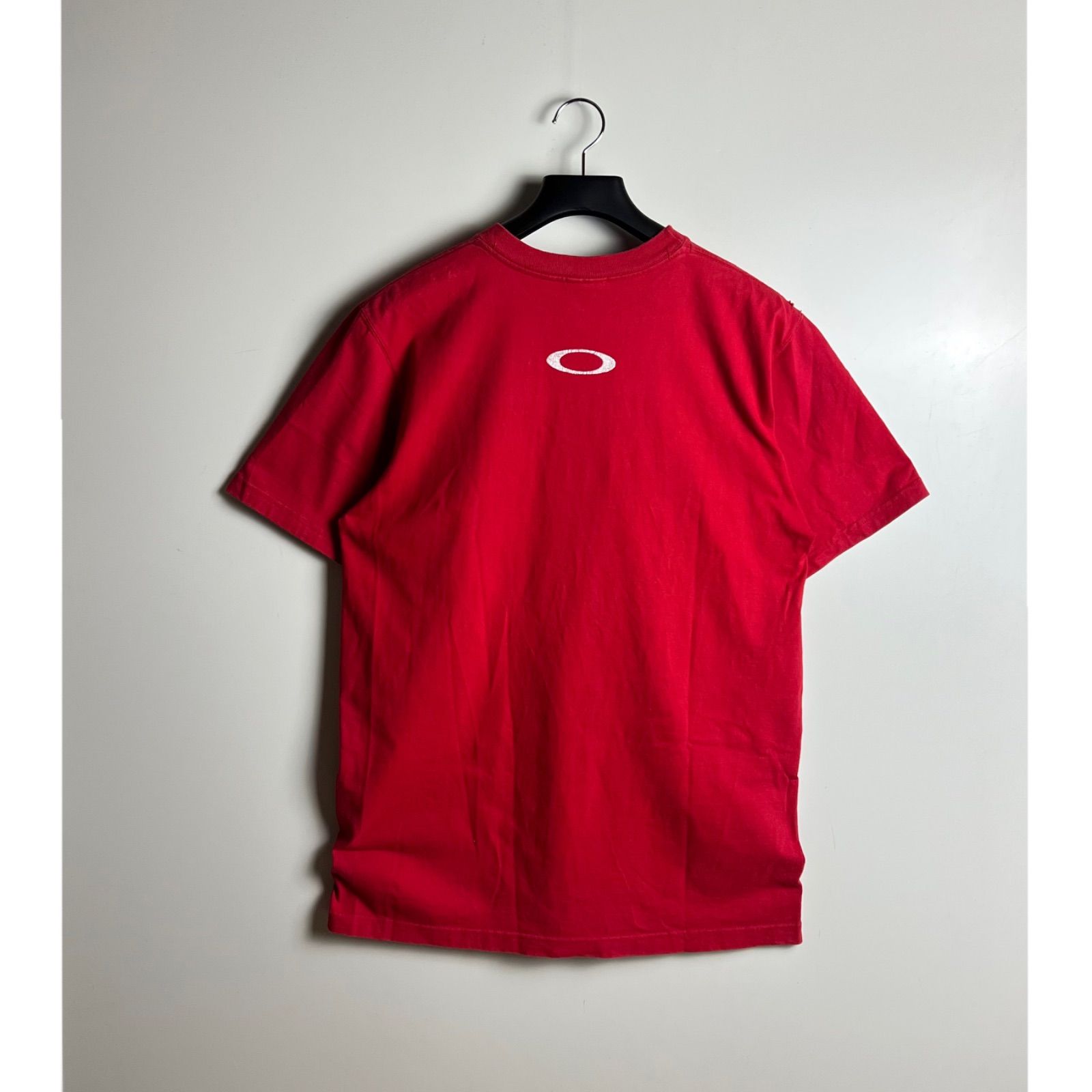OAKLEY 90s USA tech lame skull Tee L オークリー スカル 髑髏 ラメ