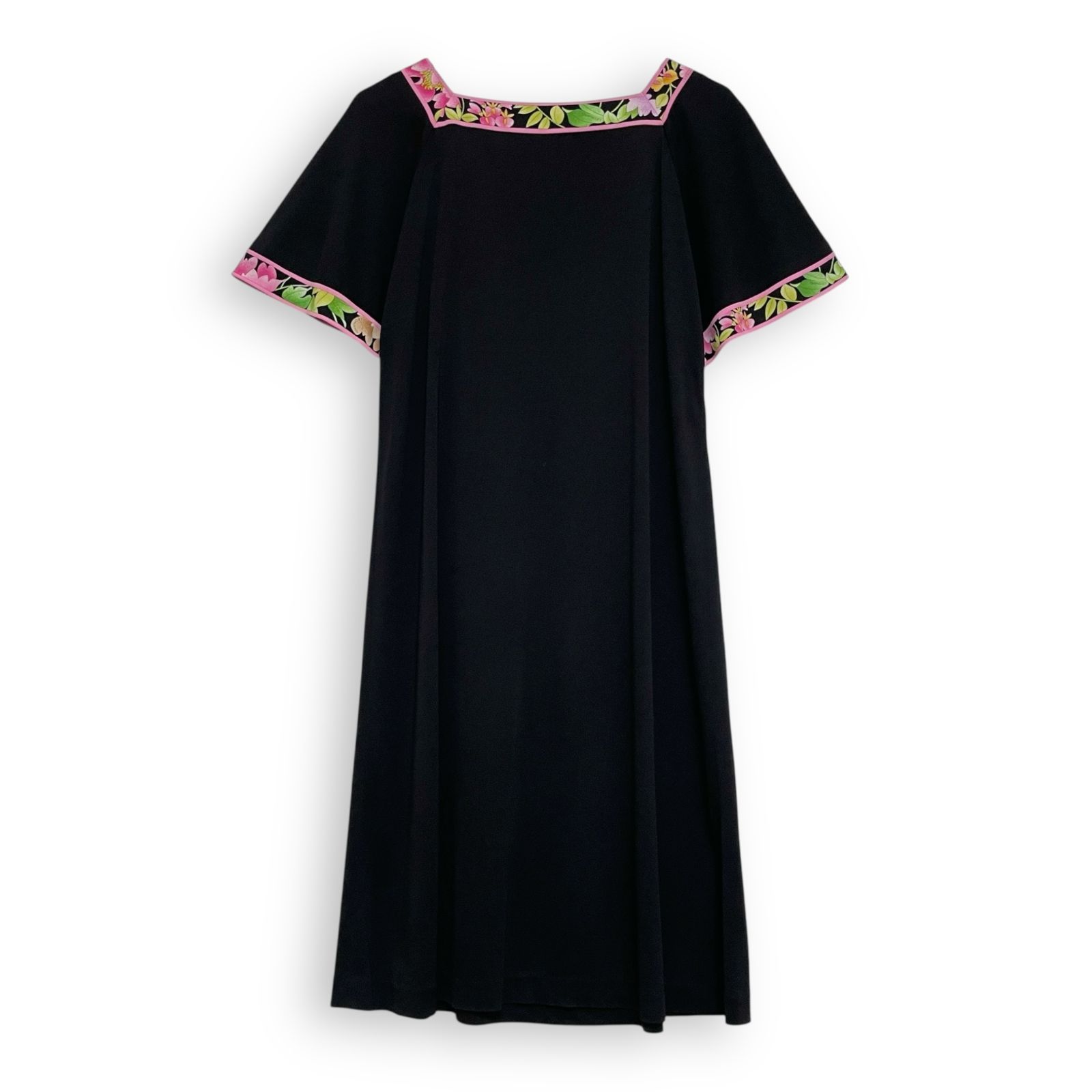 LEONARD レオナール カンカン 花柄 トリム ワンピース SizeM - メルカリ