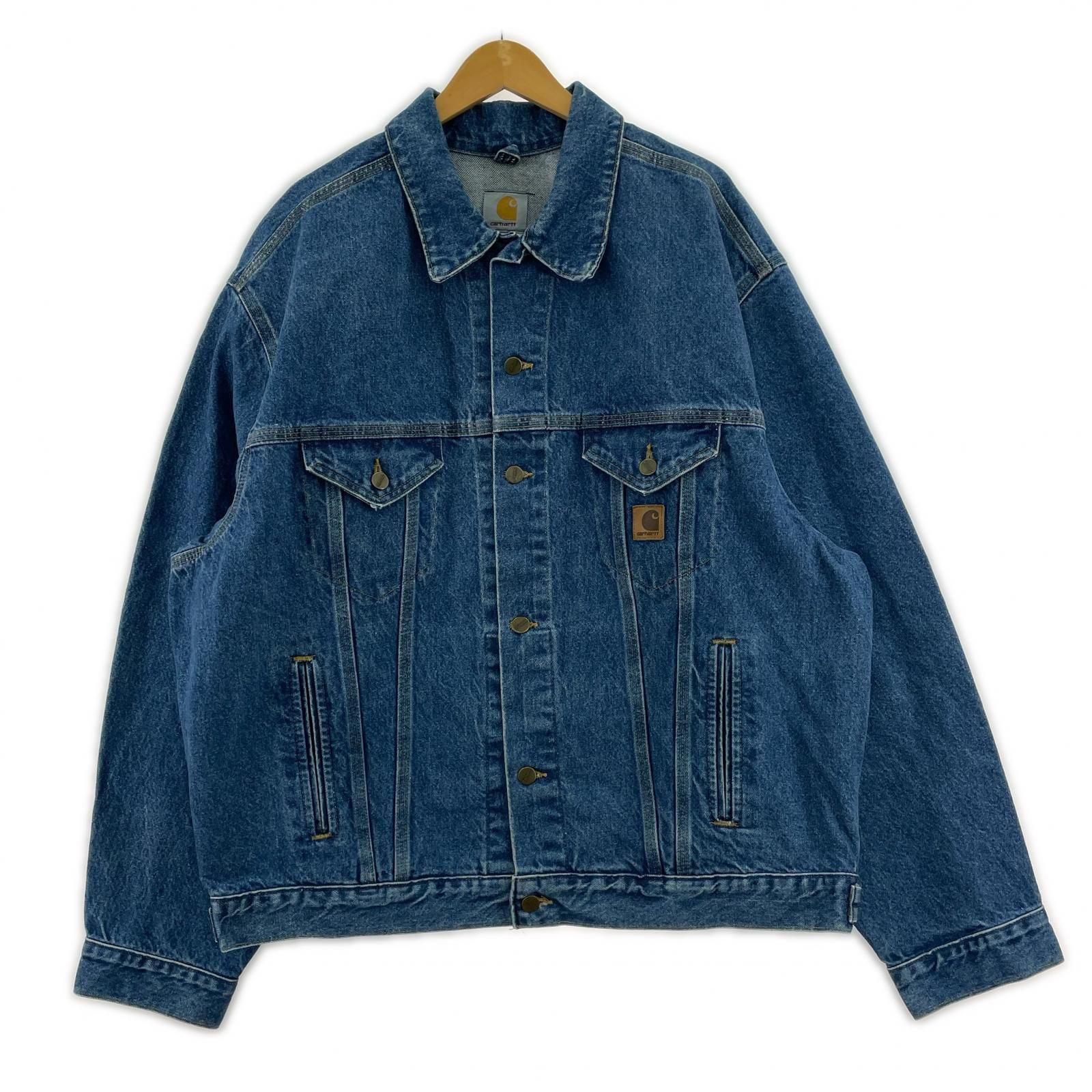 Carhartt デニムブルー ジャケット Carhartt カーハートデニムジャケット sizeX-Large/ブルー - メルカリ