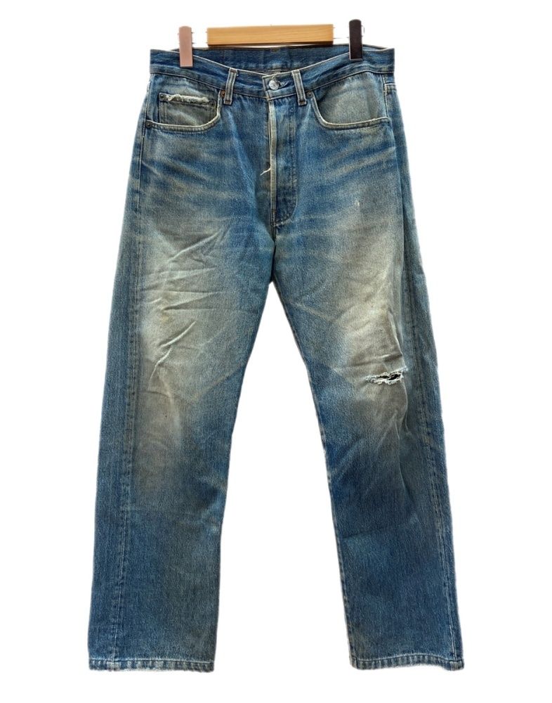 リーバイス Levi's 80s 90s Denim Pants デニム パンツ ボタンフライ ボタン裏555 ジーンズ インディゴ 青 ロゴ 501 デニム ブルー サイズW32L36 104MB-554