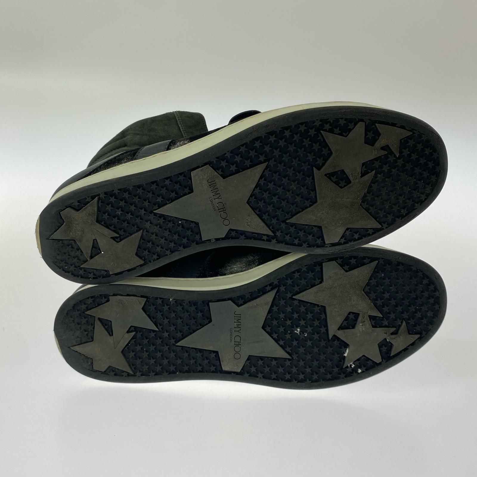 JIMMY CHOO ジミーチュウ ベルクロ ハイカットスニーカースニーカー 