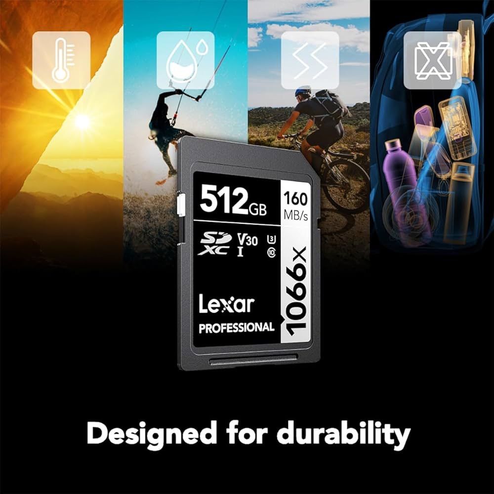 Lexar® Professional 1066x SDXC™ UHS-I Card SILVER Series 512GB LSD1066512G-BNNNG 海外パッケージ版 (LSD1066512G-BNNNU)