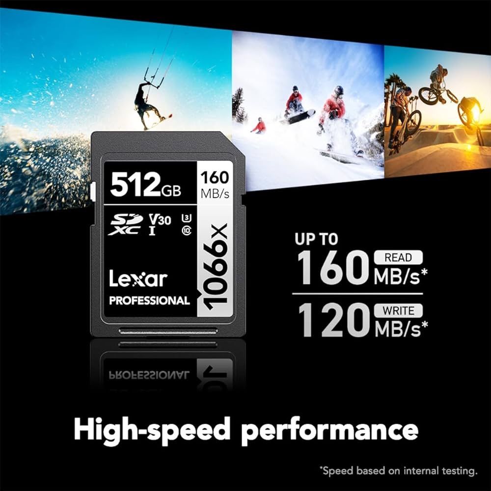 Lexar® Professional 1066x SDXC™ UHS-I Card SILVER Series 512GB LSD1066512G-BNNNG 海外パッケージ版 (LSD1066512G-BNNNU)