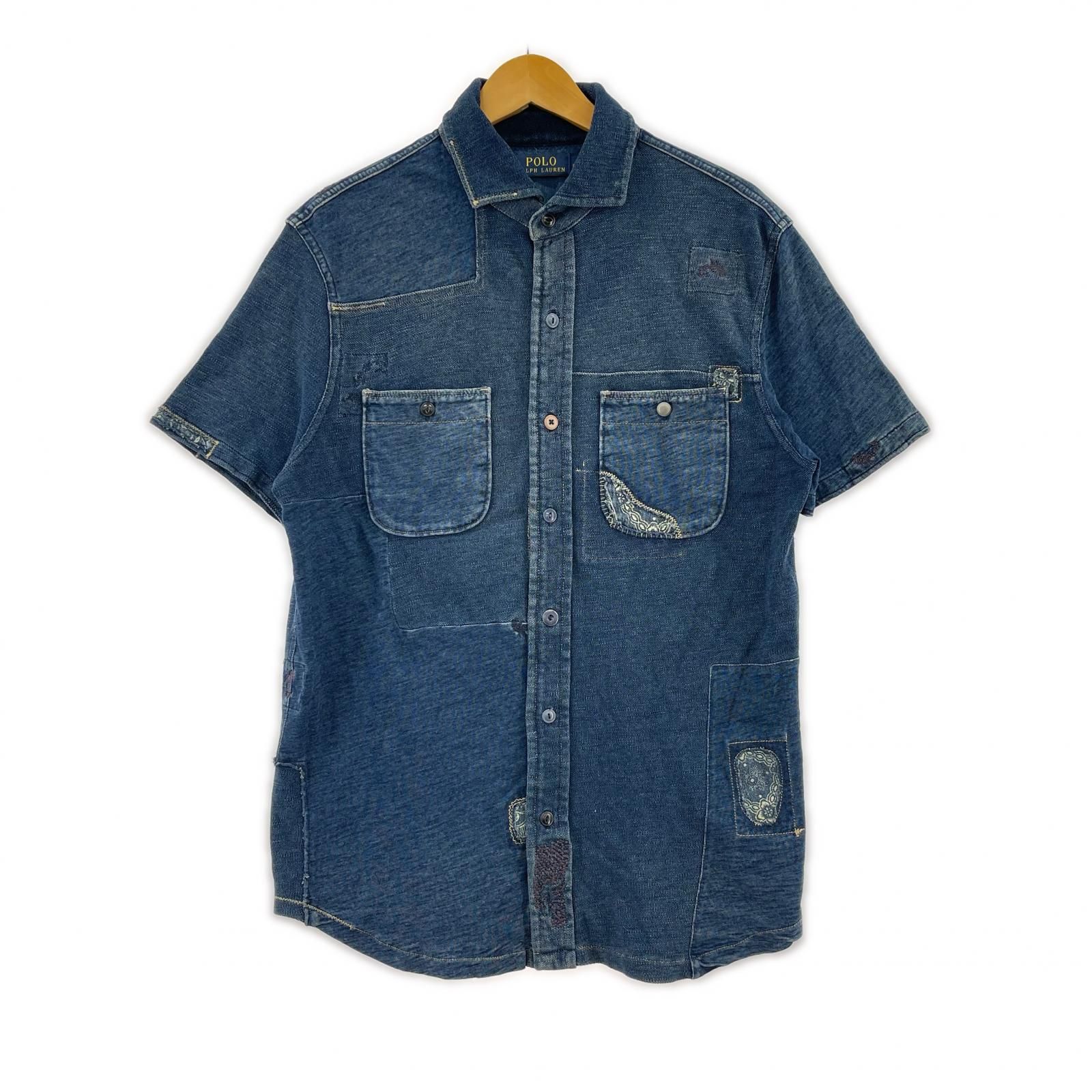 POLO RALPH LAUREN ポロラルフローレン半袖シャツ sizeS/ネイビー 