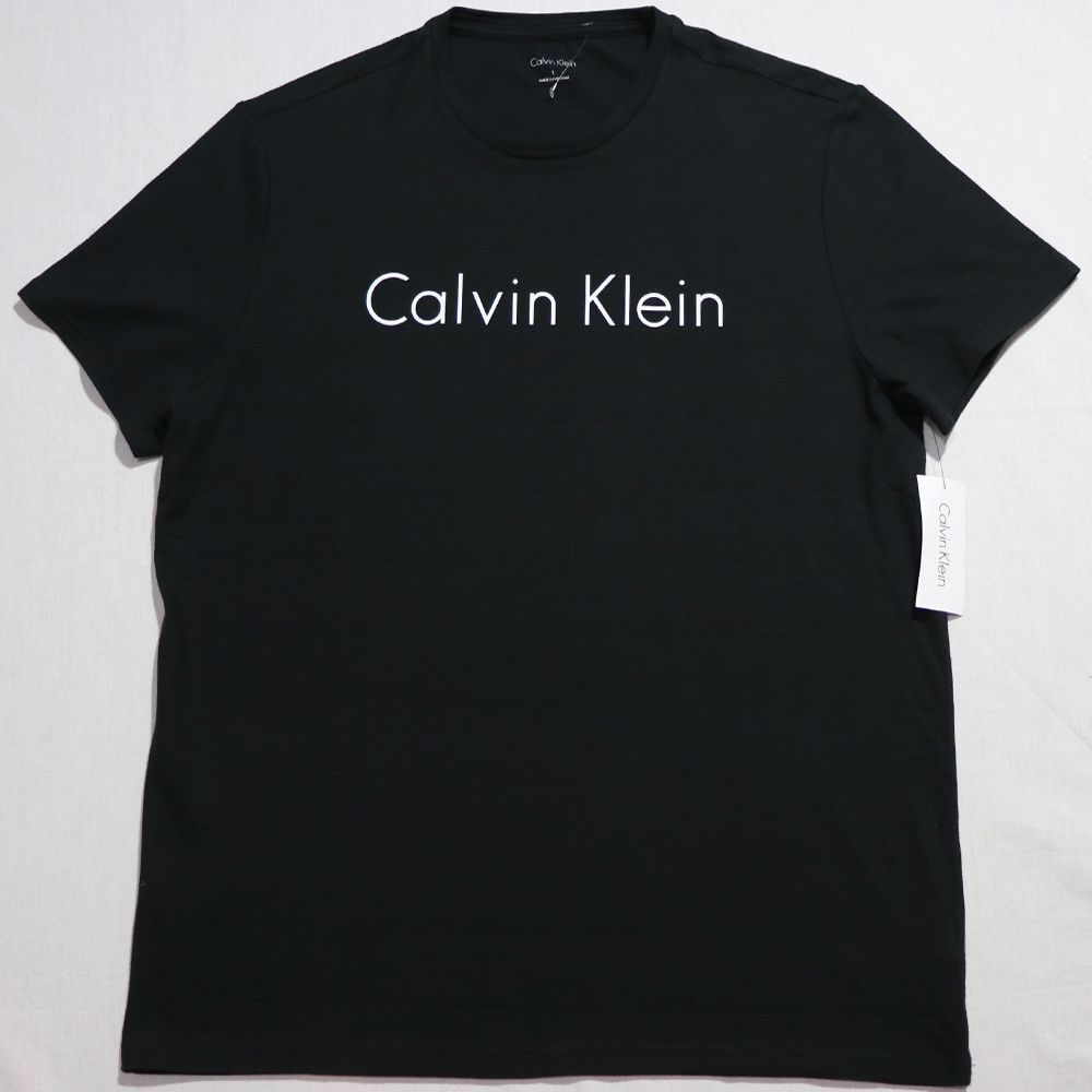 カルバンクライン Tシャツ メンズ L XL タグ付き 新品 未使用 ck ミニマル ロゴ 黒 ブラック インポート ハイブランド カジュアル ストリート 半袖 アメリカ購入