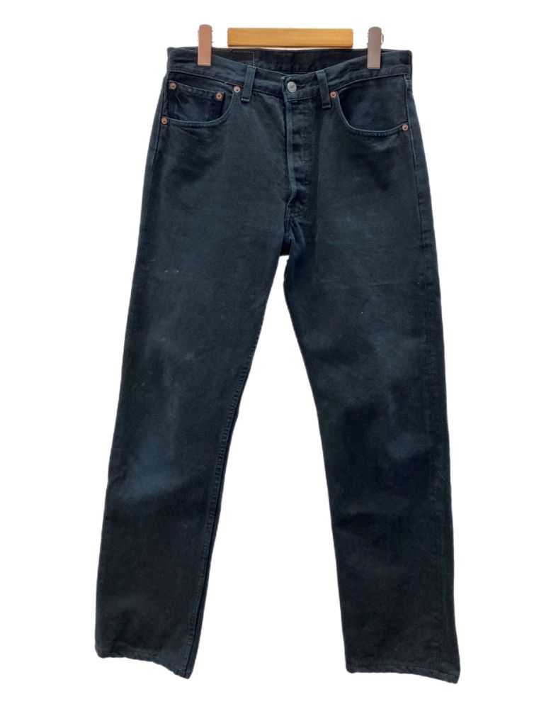 リーバイス Levi's 90s Black Denim Pants ブラック デニム パンツ ボタンフライ 後染め ボタン裏552 ジーンズ 黒 ロゴ 501 デニム ブラック サイズW32L34 104MB-555 8,140円