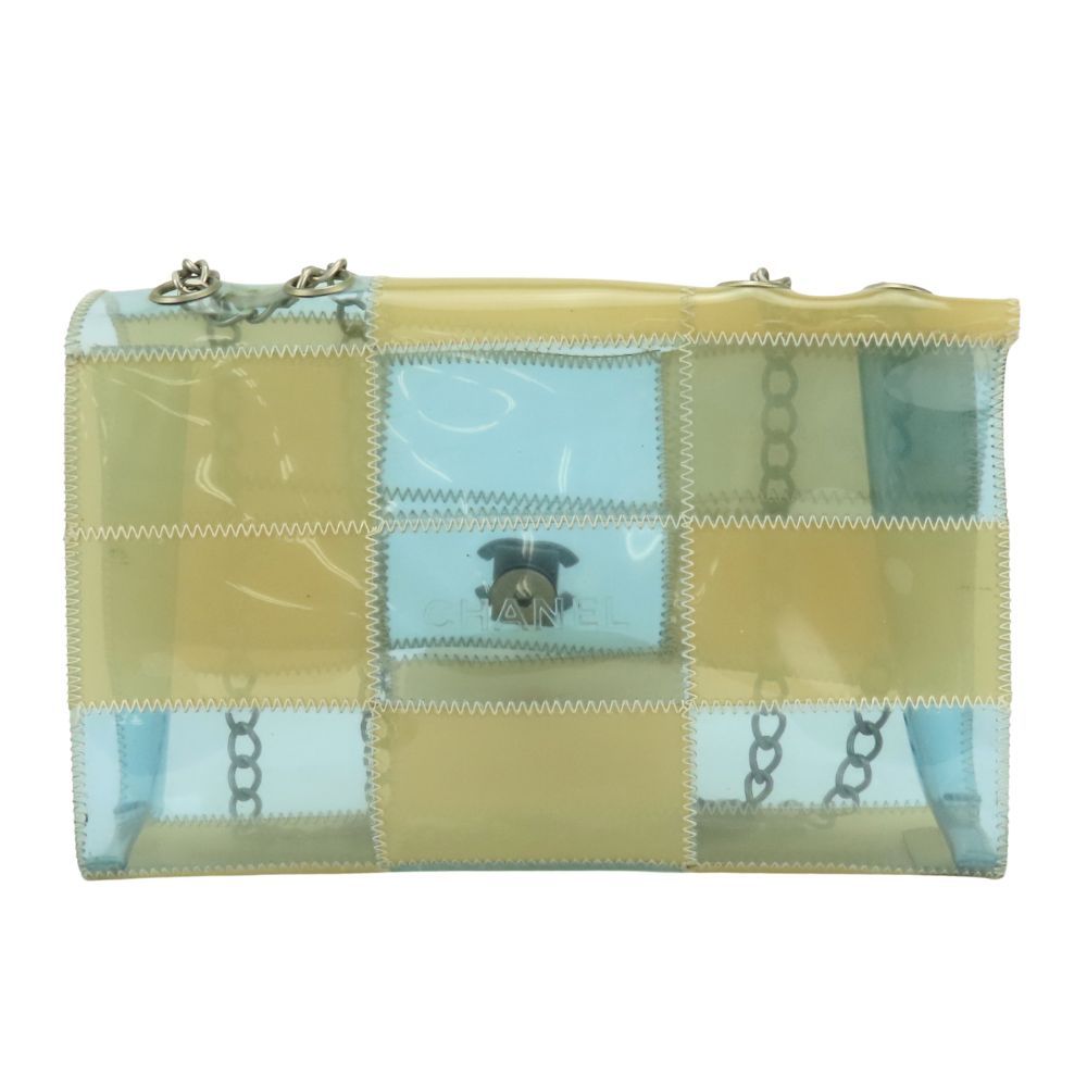 【透明タグありの新品未使用】CHANEL♡ショルダーバッグ 中古】 シャネル ショルダーバッグ チョコバー ココマーク ビニール