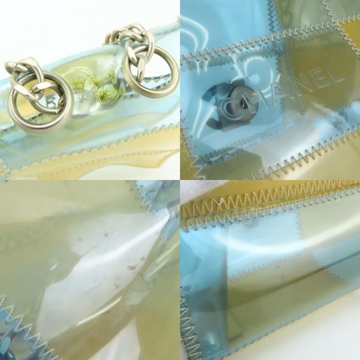 中古】 シャネル ショルダーバッグ チョコバー ココマーク ビニール