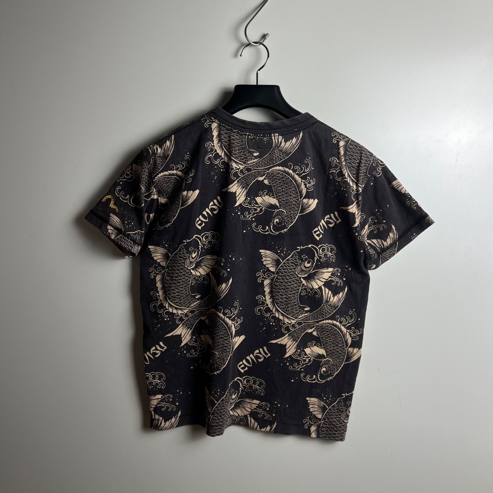 00s evisu Tシャツ　y2k archive EVISU 00s y2k archive all pattern Tee 38 エヴィス エビス 総柄