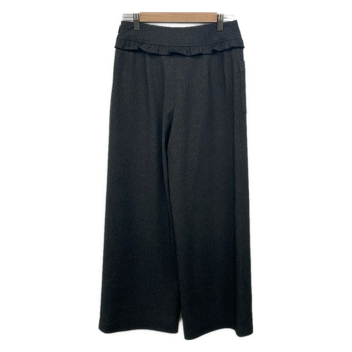 Rene(ルネ) パンツ サイズ36 S レディース美品 - ダークグレー フルレングス/フリル