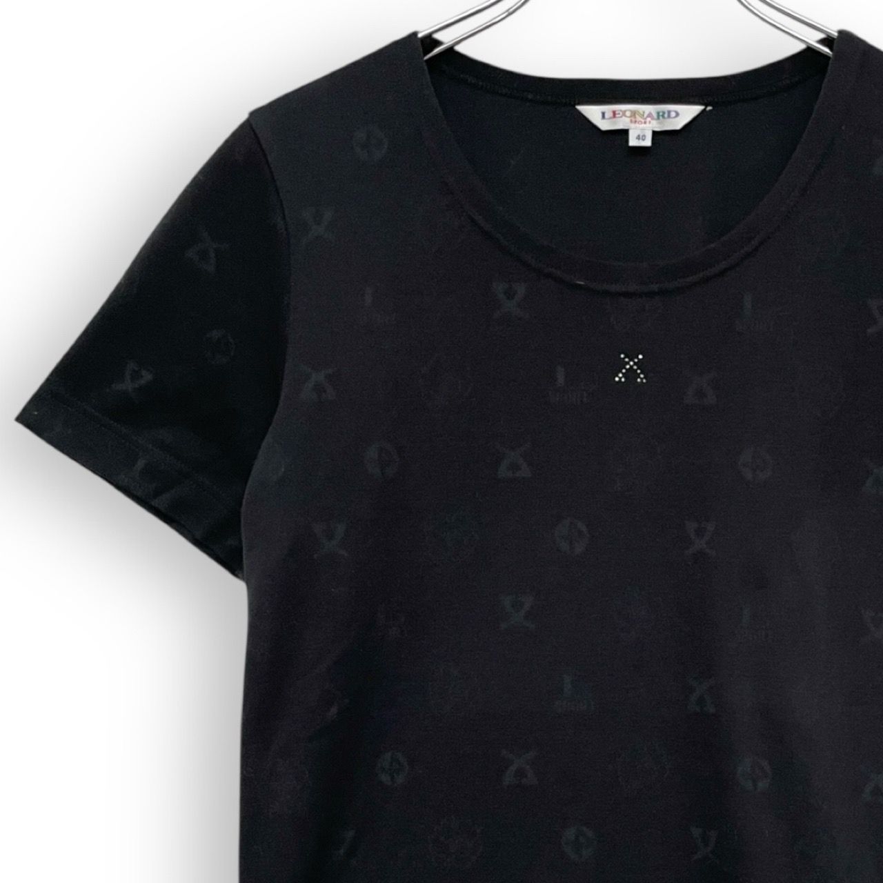 LEONARD SPORT レオナール スポーツ モノグラム ラインストーン T