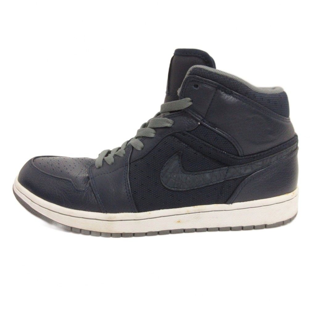 ナイキ NIKE エアジョーダン1 AIR JORDAN 1 PHAT スニーカー シューズ ハイカット バッシュ 28cm 紺 ネイビー ☆AA★ ■GY28
