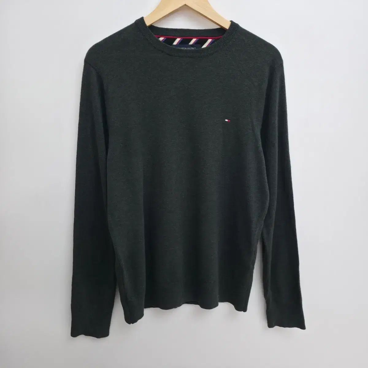 M トミーヒルフィガー DARK GREEN ウール ニット