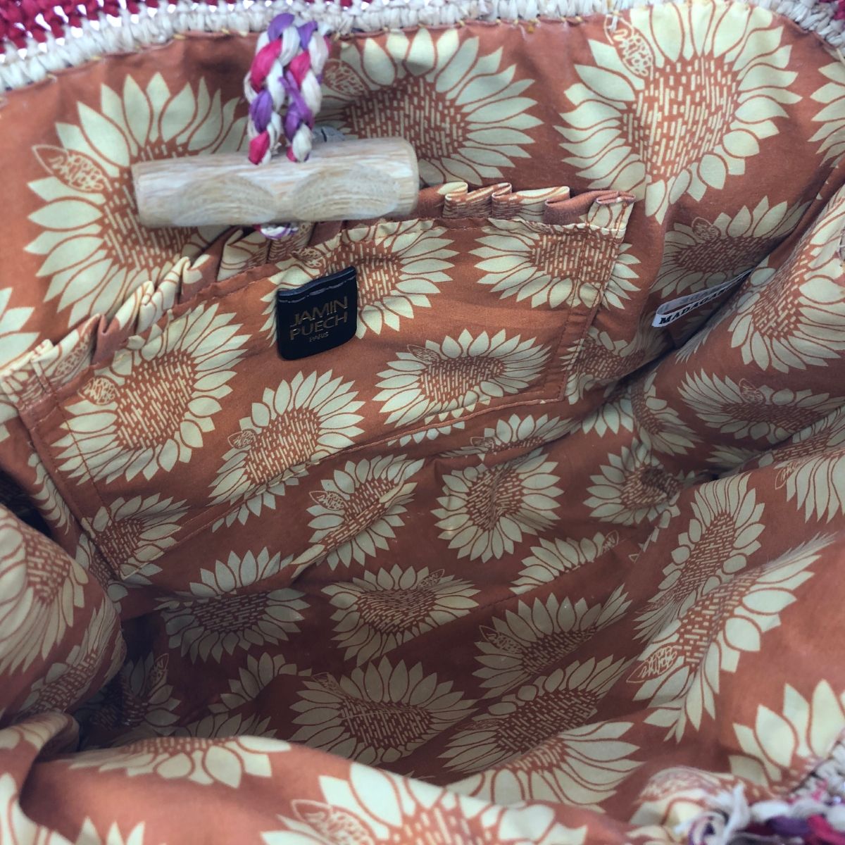JAMINPUECH ジャマンピュエッシュ ハンドバッグ ラフィア レッド 