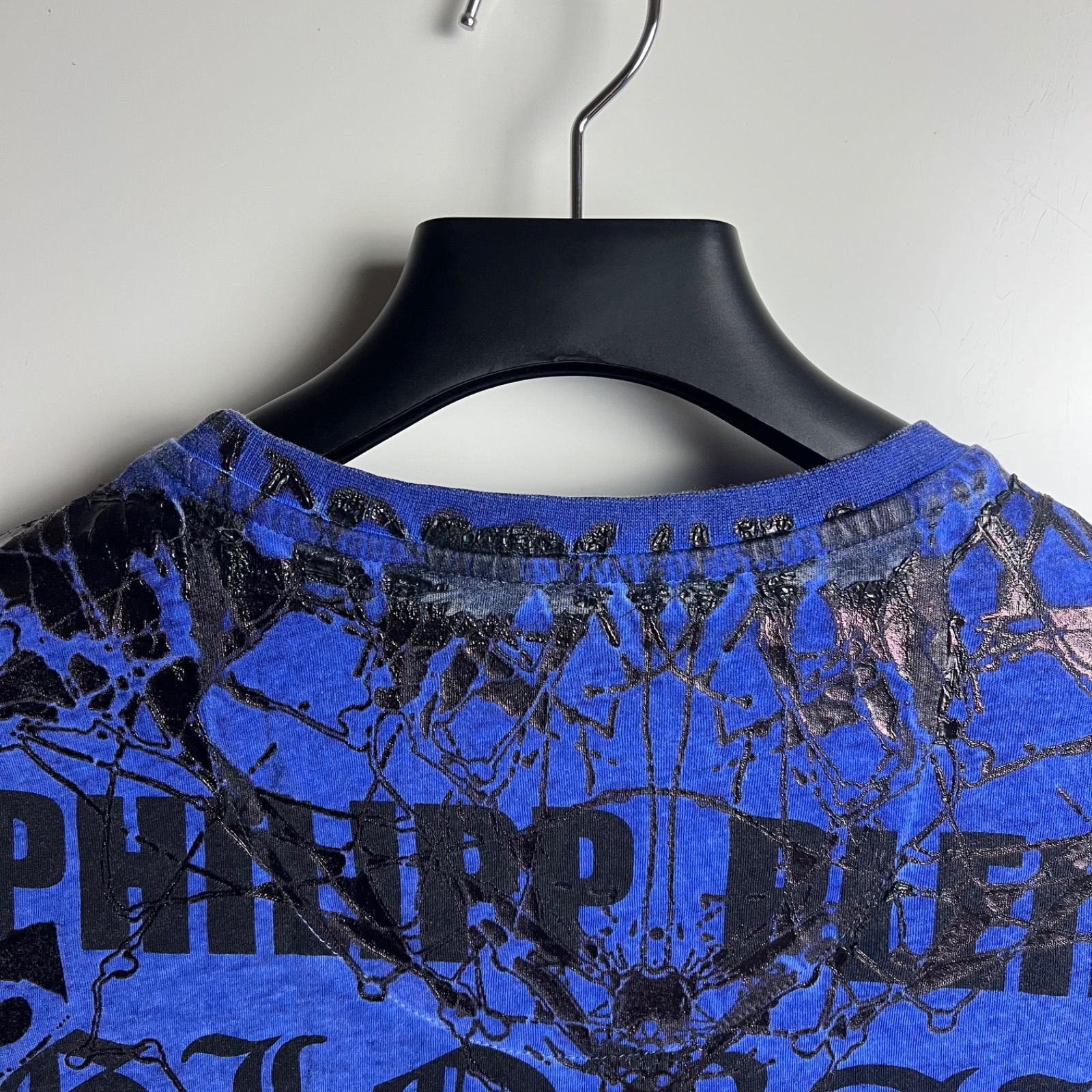 PHILIPP PLEIN HOMME 14ss grunge archive skull spade Tee XS 