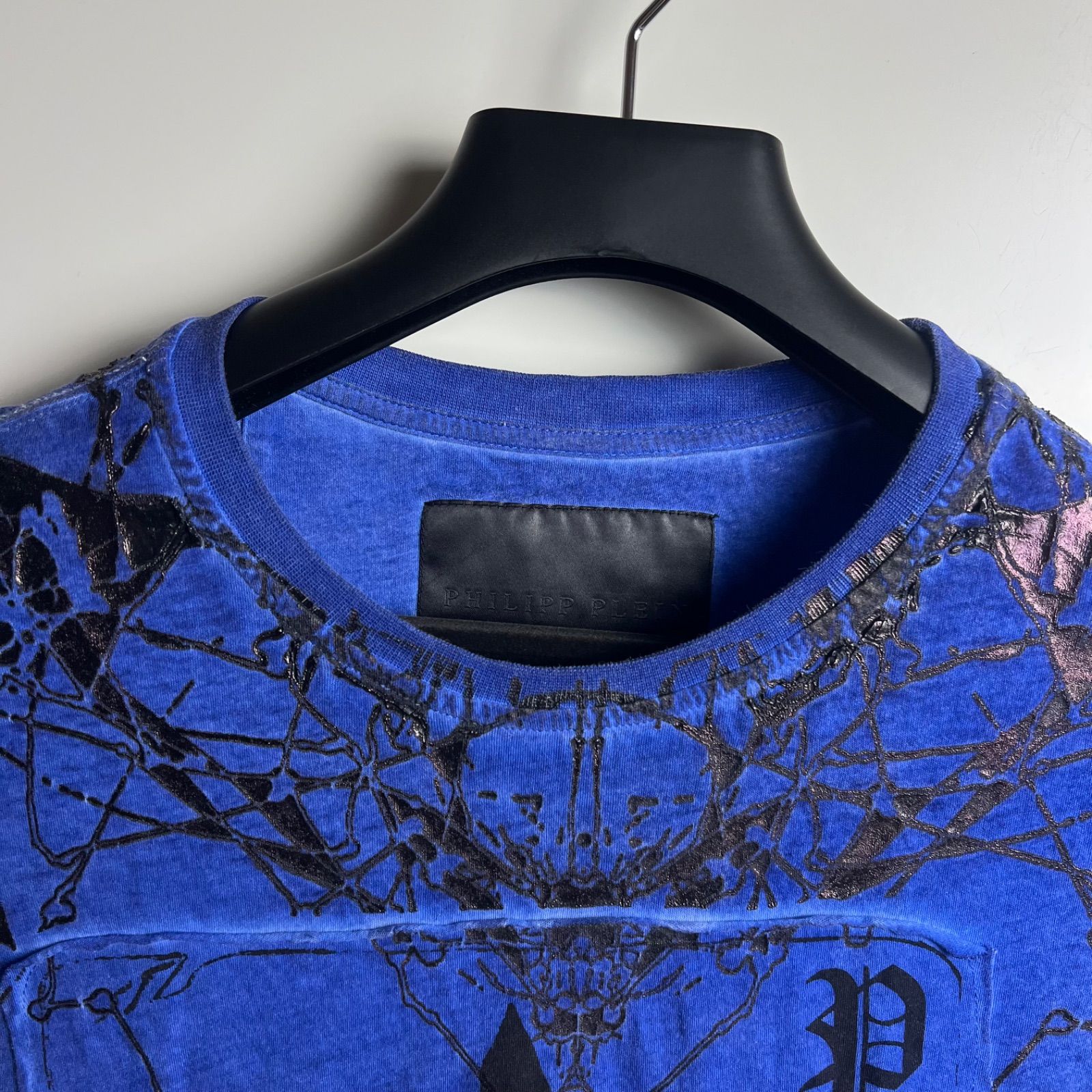 PHILIPP PLEIN HOMME 14ss grunge archive skull spade Tee XS 