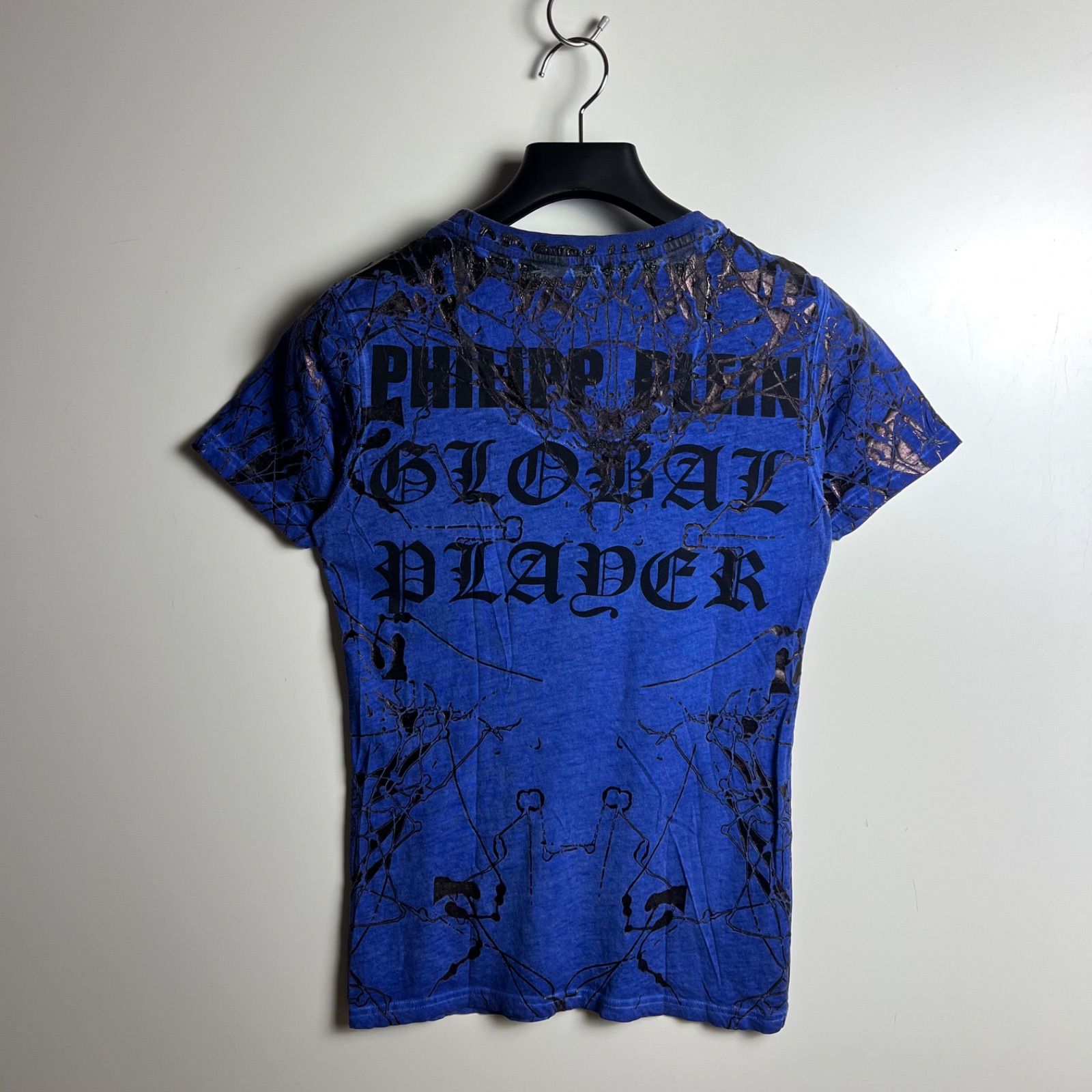 PHILIPP PLEIN HOMME 14ss grunge archive skull spade Tee XS 