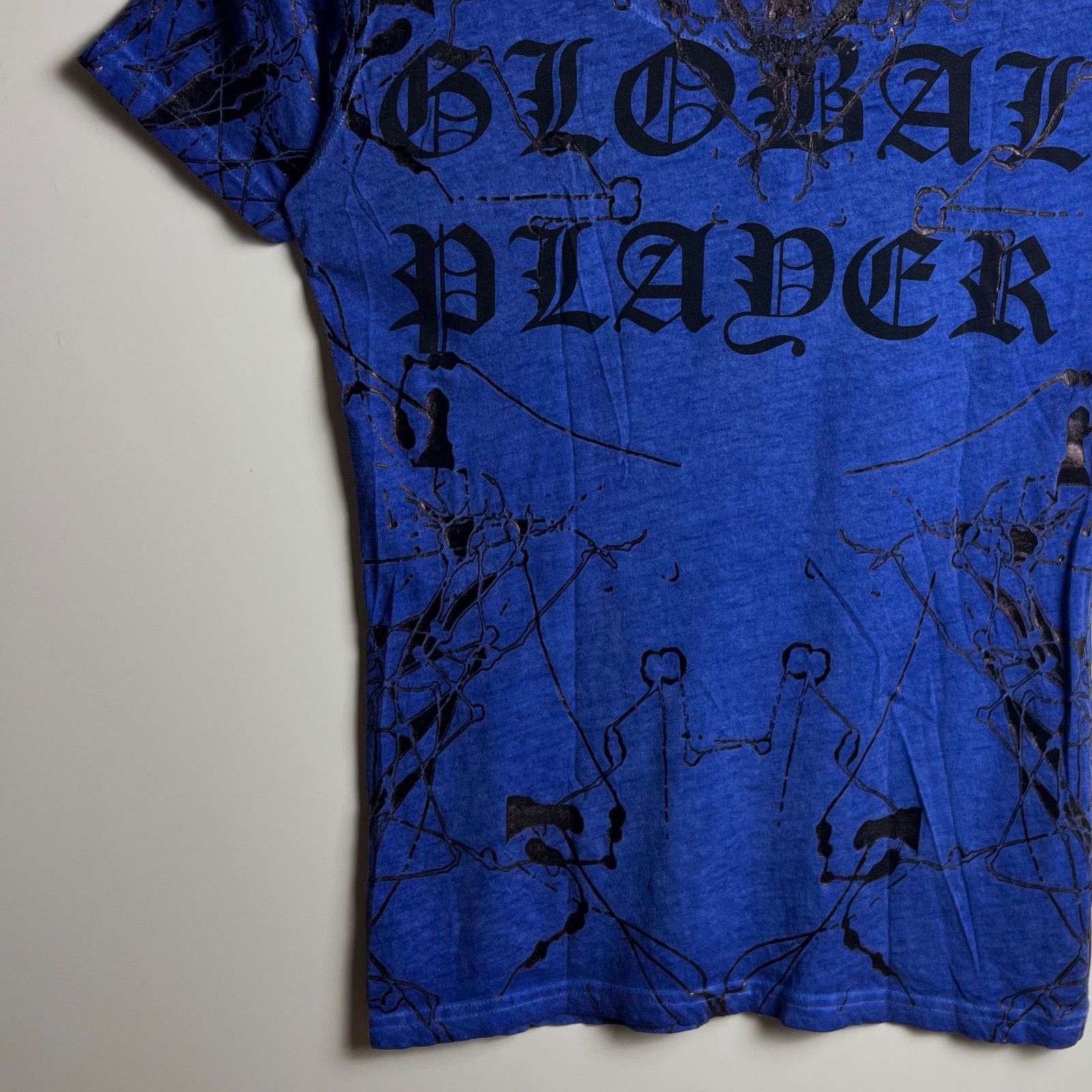 PHILIPP PLEIN HOMME 14ss grunge archive skull spade Tee XS 
