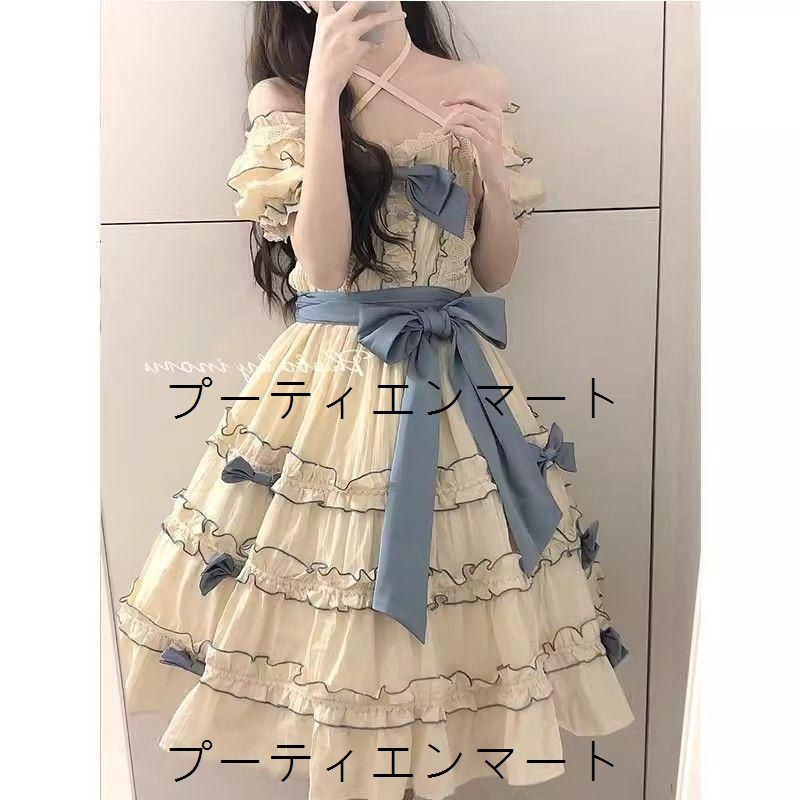 人気商品豪華姫系 lolita 可愛 レトロ風 オリジナル jsk ロリータ ワンピース 美しい刺繍