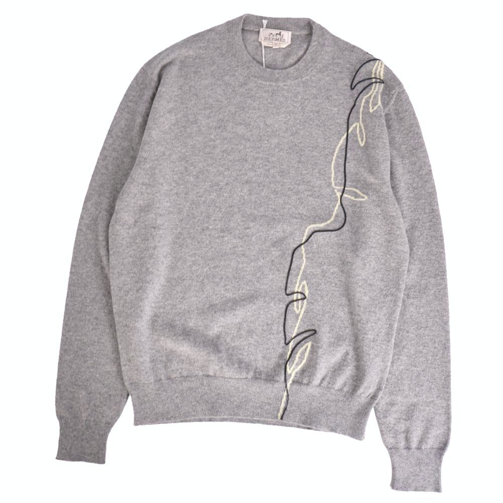 未使用 エルメス HERMES ニット セーター ロングスリーブ カシミヤ ラム