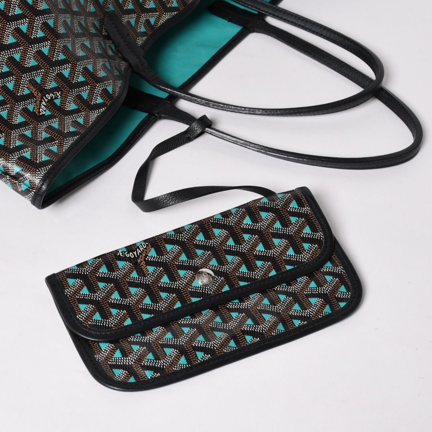 GOYARD ゴヤール トートバッグ サンルイPM クレール ヴォア 茶色 青 