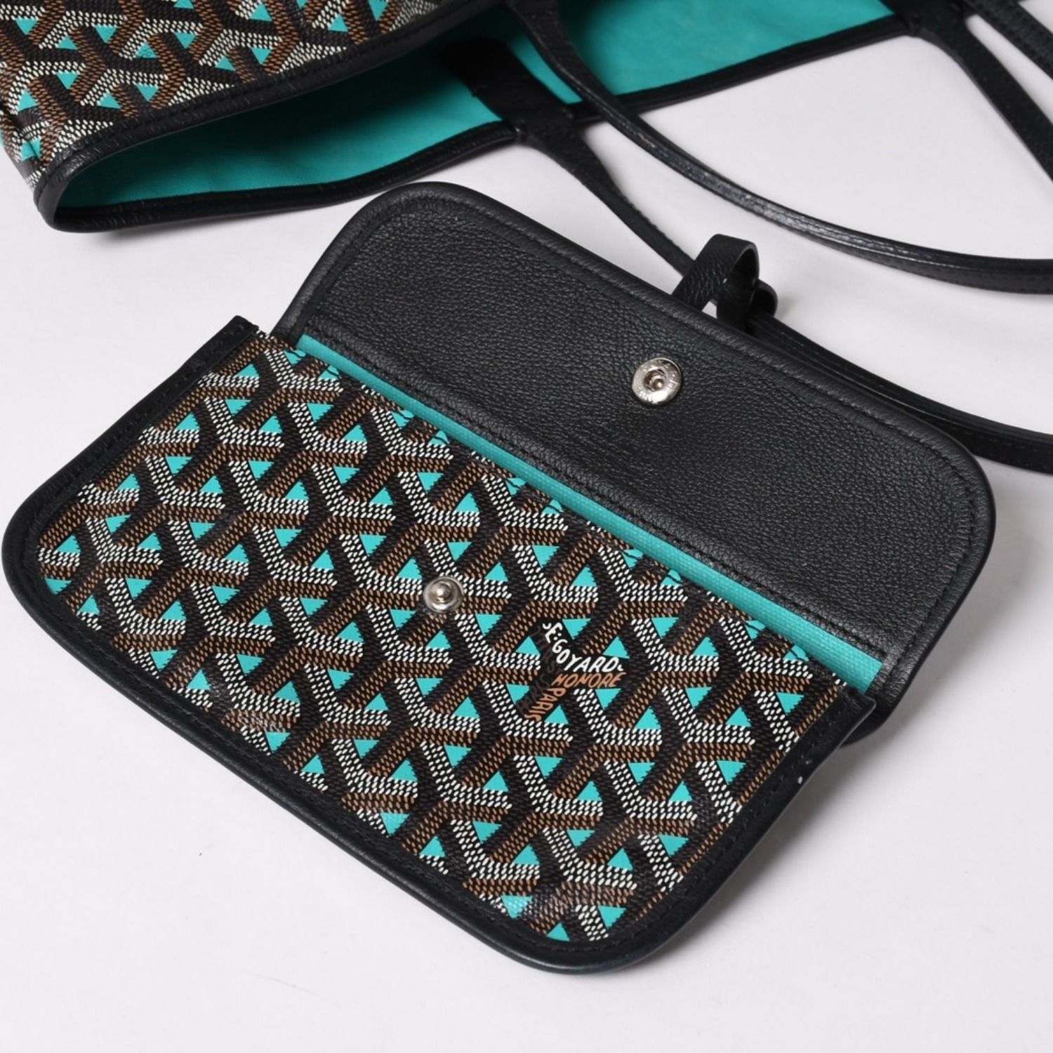 GOYARD ゴヤール トートバッグ サンルイPM クレール ヴォア 茶色 青 