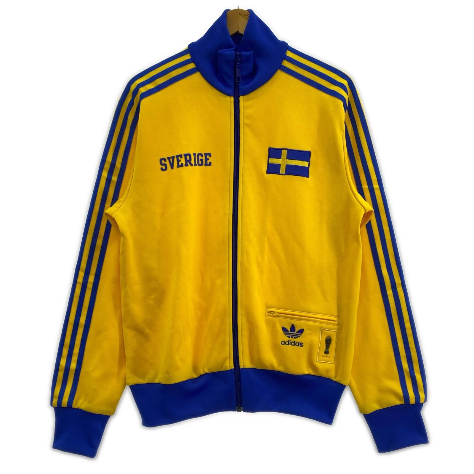 adidas アディダス スウェーデン代表 トラックジャケット sizeS/イエロー×ブルー