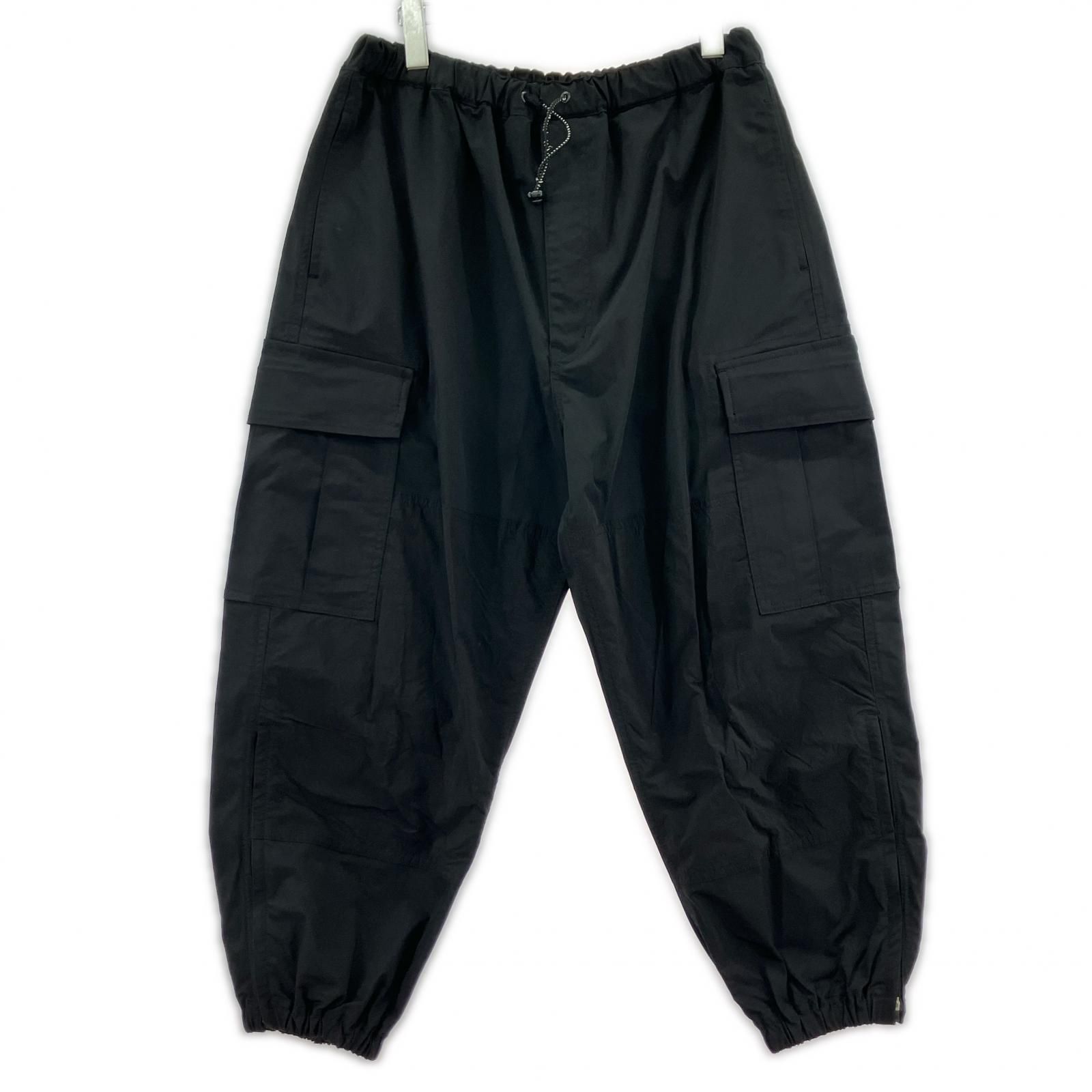 COMME des GARCONS HOMME コムデギャルソンオム HM-P007 裾ジップカーゴパンツ sizeM/ブラック
