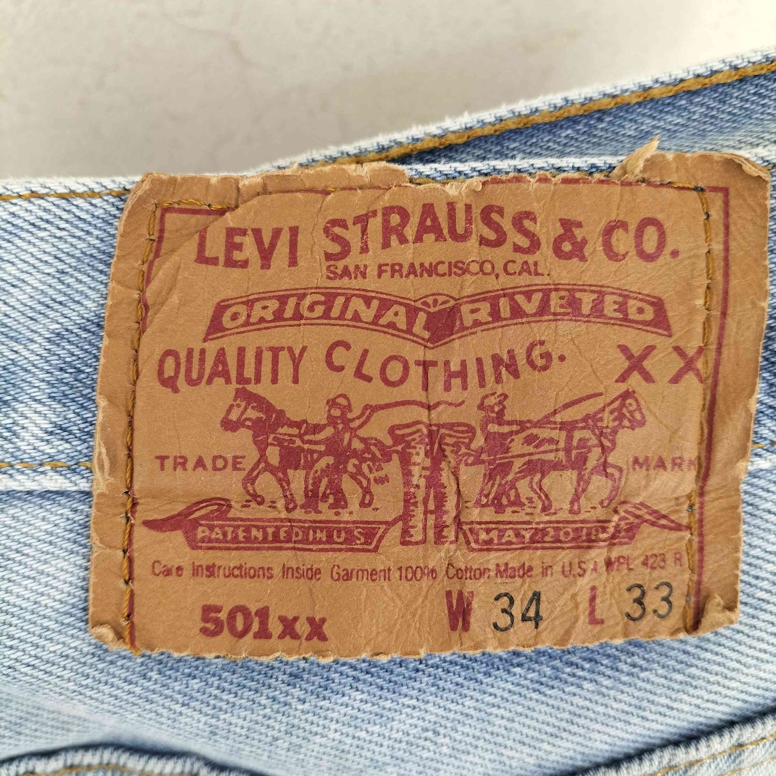 リーバイス Levis 90s USA製 ボタン裏520刻印 501XX ボタンフライ