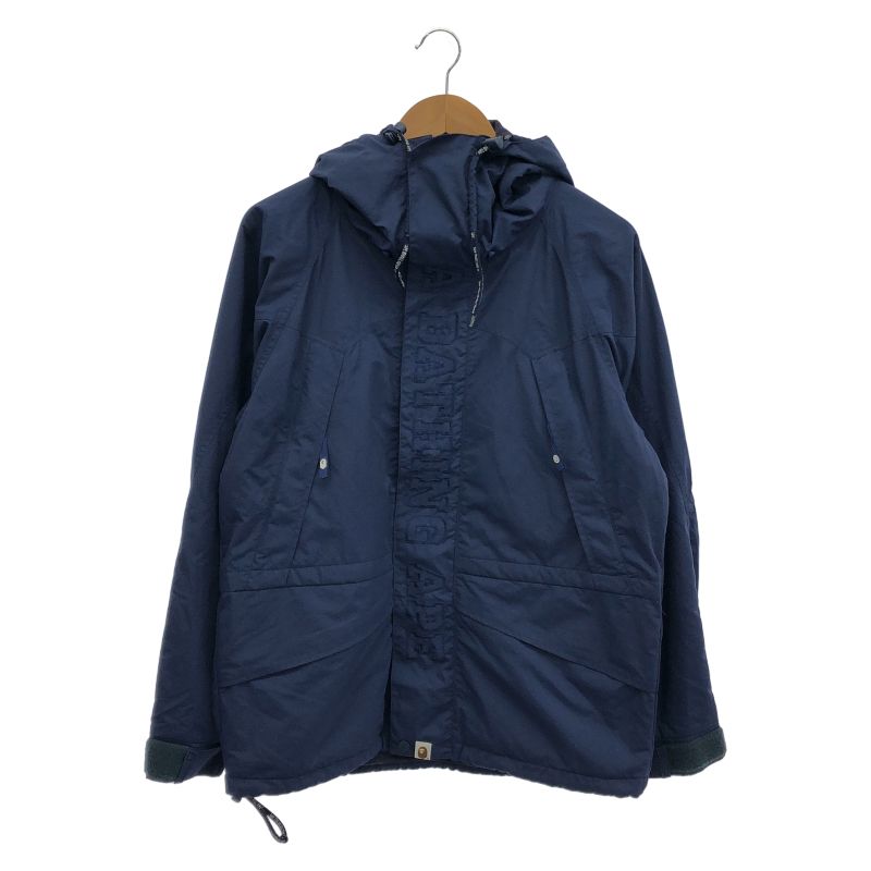 【中古】00s A BATHING APE スノボジャケット サイズM ネイビー アベイシングエイプ スノーボード[19]