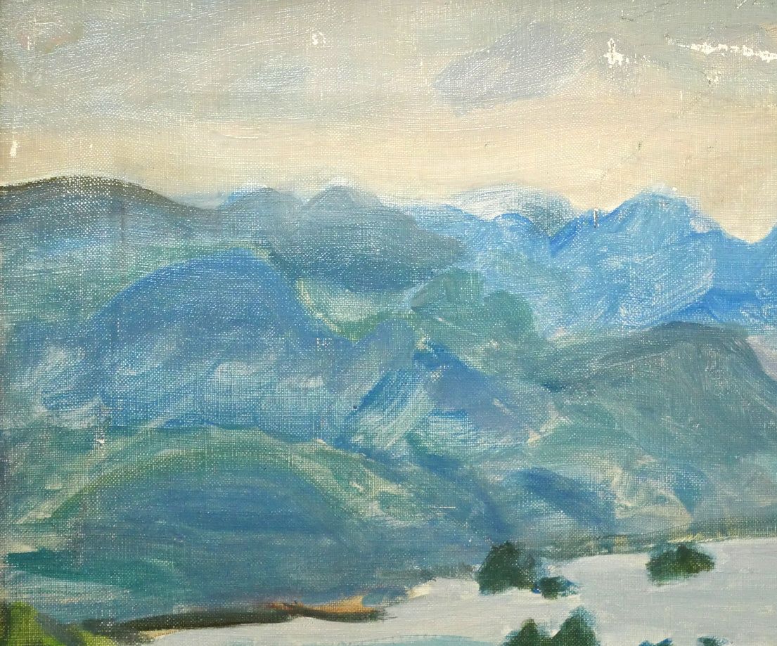 田辺 三重松「風景画」油絵・F8号 行動美術協会創立会員 全道展創立会員 函館出身 北海道代表作家 小竹美術 真作保証 田辺 三重松「風景画」油絵・F8号 行動美術協会創立会員 全道展創立会員 函館出身 北海道代表作家 小竹美術 真作保証