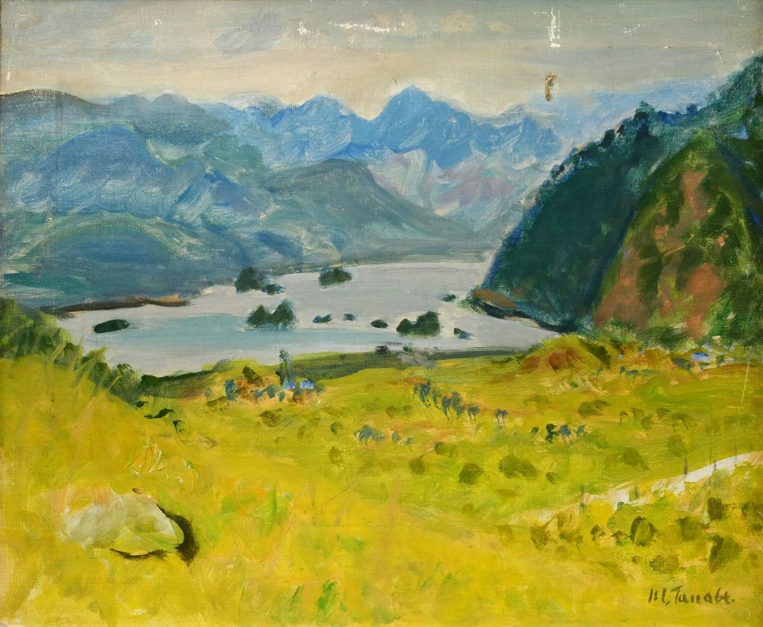 田辺 三重松「風景画」油絵・F8号 行動美術協会創立会員 全道展創立会員 函館出身 北海道代表作家 小竹美術 真作保証 田辺 三重松「風景画」油絵・F8号 行動美術協会創立会員 全道展創立会員 函館出身 北海道代表作家 小竹美術 真作保証