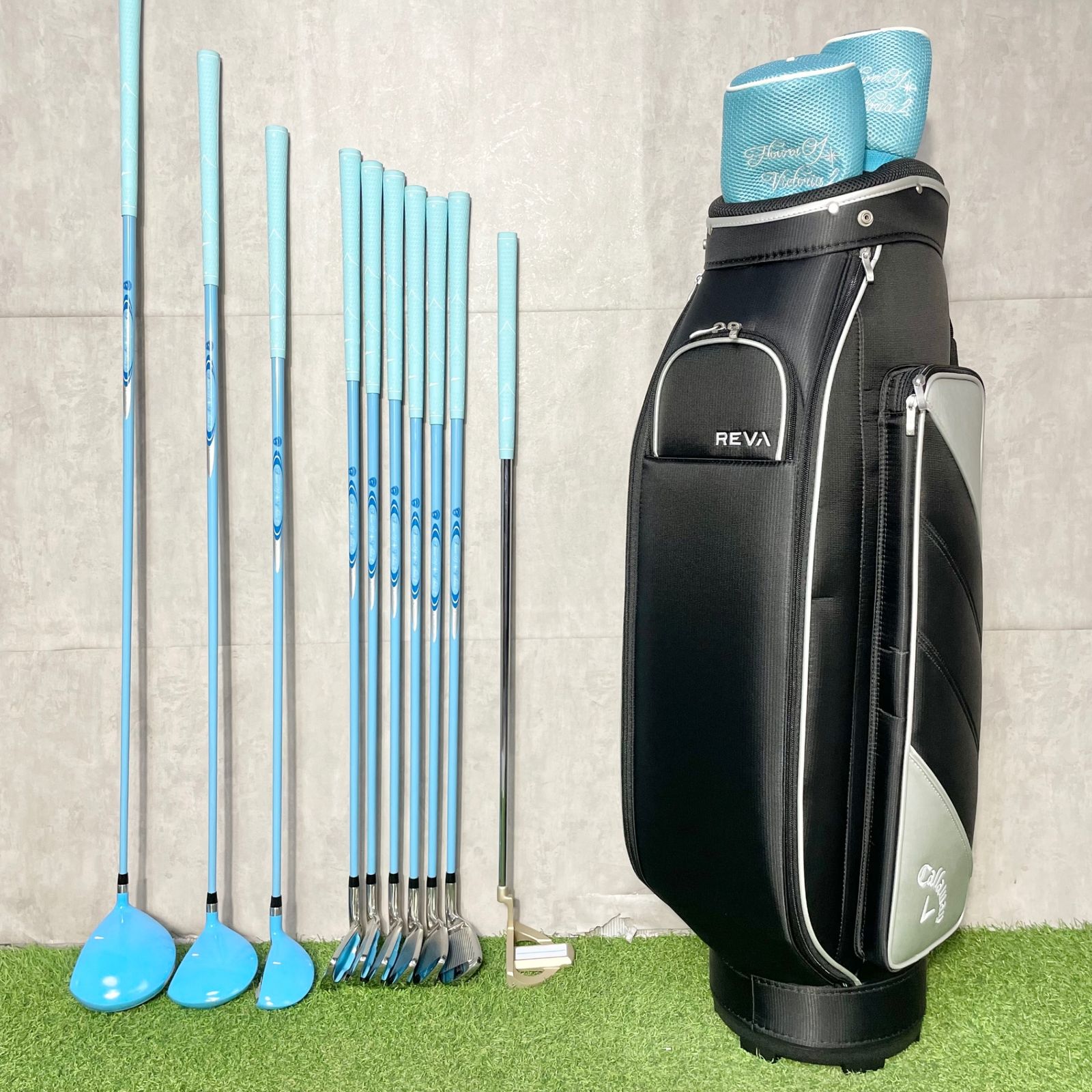 Callaway - 【貴重レフティ！バッグ新品！ほぼ未使用！豪華10本】Callaway REVA WORLD EAGLE ゴルフクラブセット L レディース 左 キャロウェイ レヴァ レバ 貴重レフティ！美品！バッグ新品】Callaway REVA WORLD EAGLE