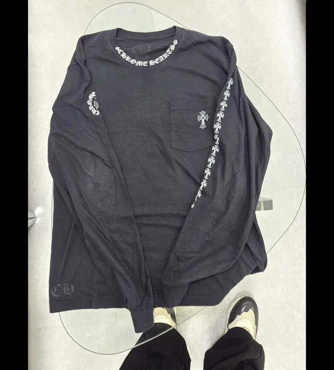 CHROME HEARTS クロムハーツ 長袖 Tシャツ ブラック 正規品，HOT