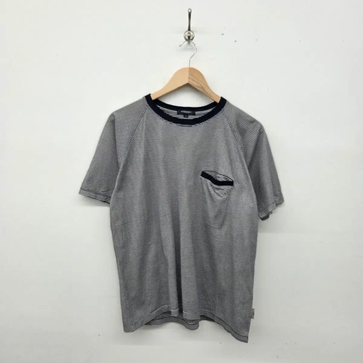 バーバリー ストライプ 半袖 ポケット Tシャツ レディース Mサイズ 6,458円