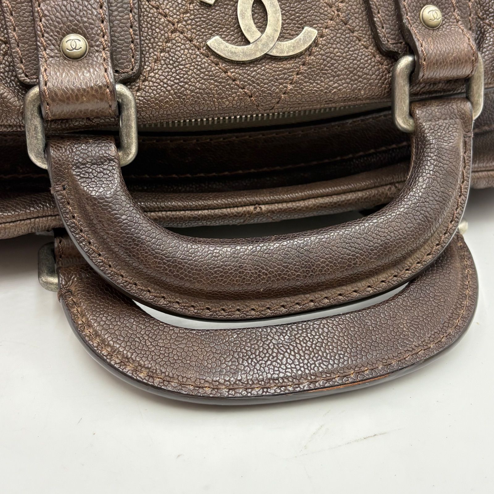 良品◎CHANEL シャネル キャビアスキン ココマーク ワイルドステッチ ミニボストンバッグ ワイルドステッチ キャビアスキン レザー ミニボストンバッグ ハンドバッグ ブラウン Gカード付き 10番台 良品◎CHANEL シャネル キャビアスキン ココマーク ワイルドステッチ ミニボストンバッグ ワイルドステッチ キャビアスキン レザー ミニボストンバッグ ハンドバッグ ブラウン Gカード付き 10番台