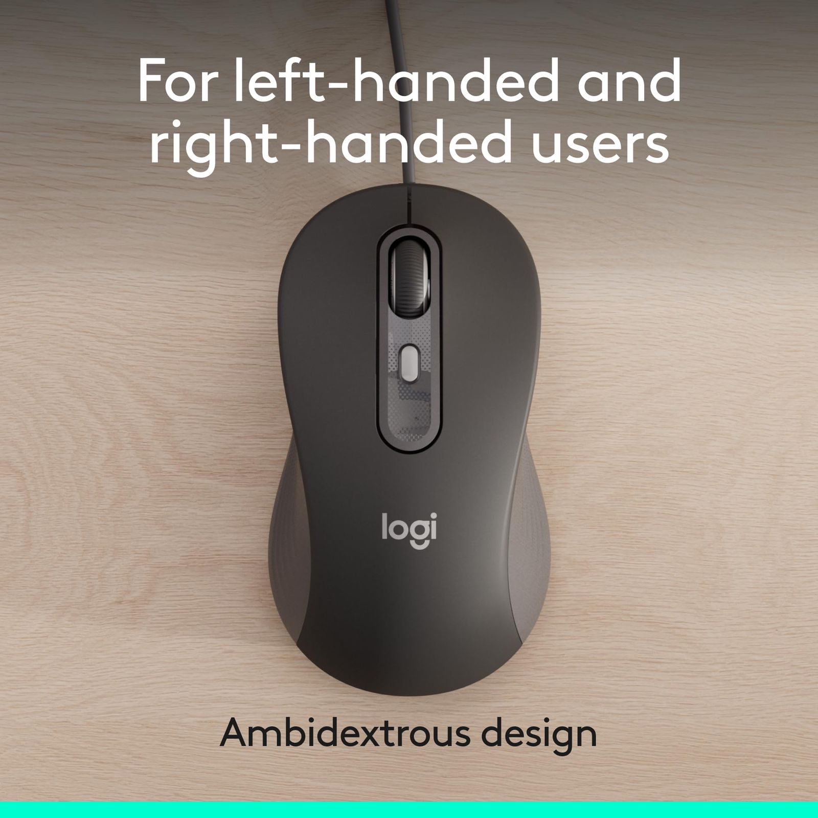 Logitech(ロジクール) Signature 有線M520 L ビジネス用 光学有線マウス USB-C プラグアンドプレイ Windows/Mac/Chrome/PC/ノートパソコン - グラファイト Logitech(ロジクール) Signature 有線M520 L ビジネス用 光学有線マウス USB-C プラグアンドプレイ Windows/Mac/Chrome/PC/ノートパソコン - グラファイト