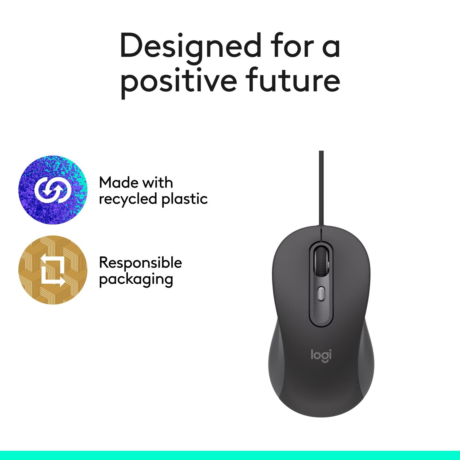 Logitech(ロジクール) Signature 有線M520 L ビジネス用 光学有線マウス USB-C プラグアンドプレイ Windows/Mac/Chrome/PC/ノートパソコン - グラファイト Logitech(ロジクール) Signature 有線M520 L ビジネス用 光学有線マウス USB-C プラグアンドプレイ Windows/Mac/Chrome/PC/ノートパソコン - グラファイト