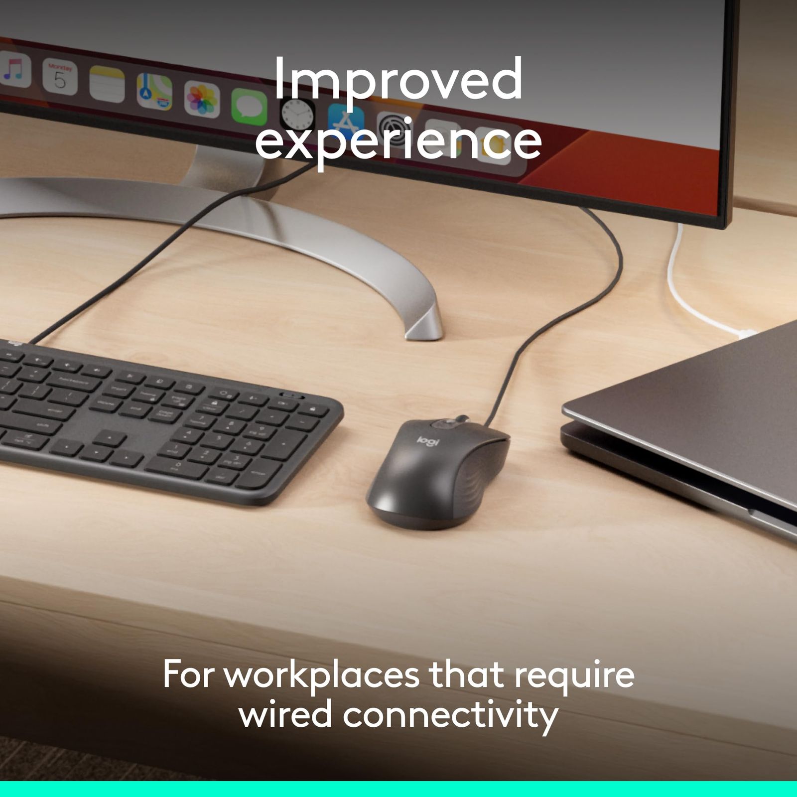 Logitech(ロジクール) Signature 有線M520 L ビジネス用 光学有線マウス USB-C プラグアンドプレイ Windows/Mac/Chrome/PC/ノートパソコン - グラファイト Logitech(ロジクール) Signature 有線M520 L ビジネス用 光学有線マウス USB-C プラグアンドプレイ Windows/Mac/Chrome/PC/ノートパソコン - グラファイト