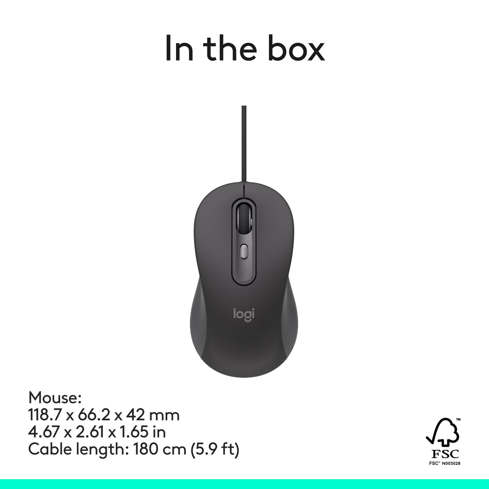 Logitech(ロジクール) Signature 有線M520 L ビジネス用 光学有線マウス USB-C プラグアンドプレイ Windows/Mac/Chrome/PC/ノートパソコン - グラファイト Logitech(ロジクール) Signature 有線M520 L ビジネス用 光学有線マウス USB-C プラグアンドプレイ Windows/Mac/Chrome/PC/ノートパソコン - グラファイト
