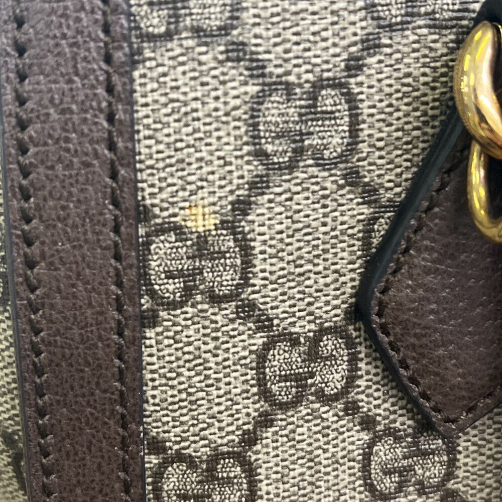 GUCCI (グッチ) GGスプリーム オフィディア ゴールドロゴ金具 2WAY ショルダー ハンドバッグ ブラウン 547551 GUCCI (グッチ) GGスプリーム オフィディア ゴールドロゴ金具 2WAY ショルダー ハンドバッグ ブラウン 547551