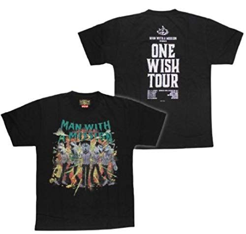 [MAN WITH A MISSION] マンウィズアミッション マンウィズ 公式グッズ 2021 ONE WISH TOUR ブラック Tシャツ L