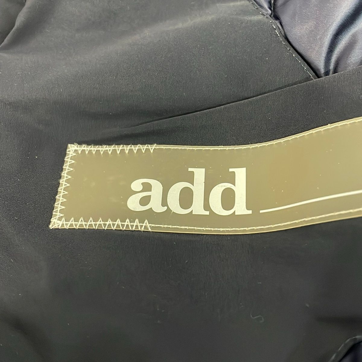 add(アッド・エーディーディー) ダウンコート サイズI 42 レディース美品 - ネイビー 長袖/ジップアップ/冬