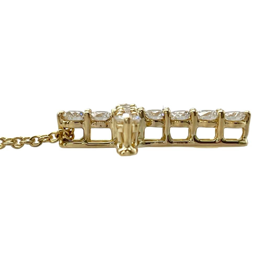 ティファニー Tiffany&Co. スモール クロス ネックレス ダイヤモンド K18YG 2.8g イエローゴールド レディース【中古】