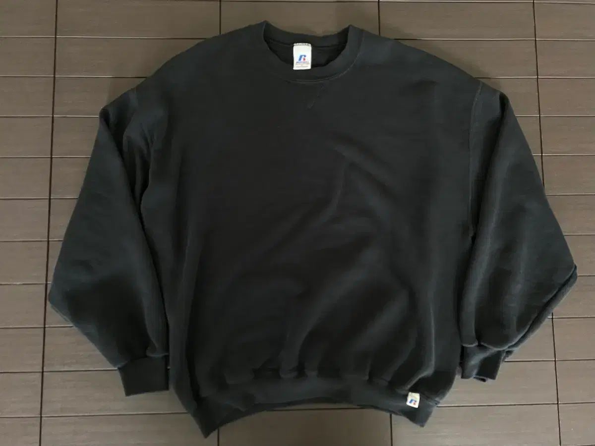(XL) 00s ヴィンテージ ラッセル スウェットシャツ ブラック