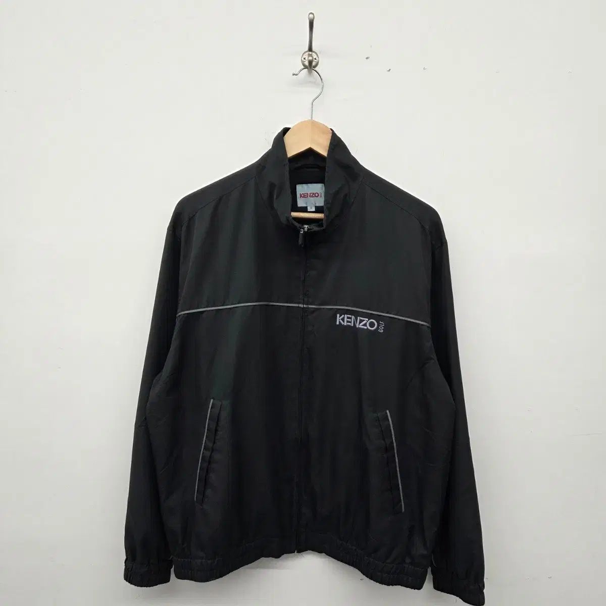 KENZO ゴルフ ブラック ウィンドブレーカー ジャケット メンズL