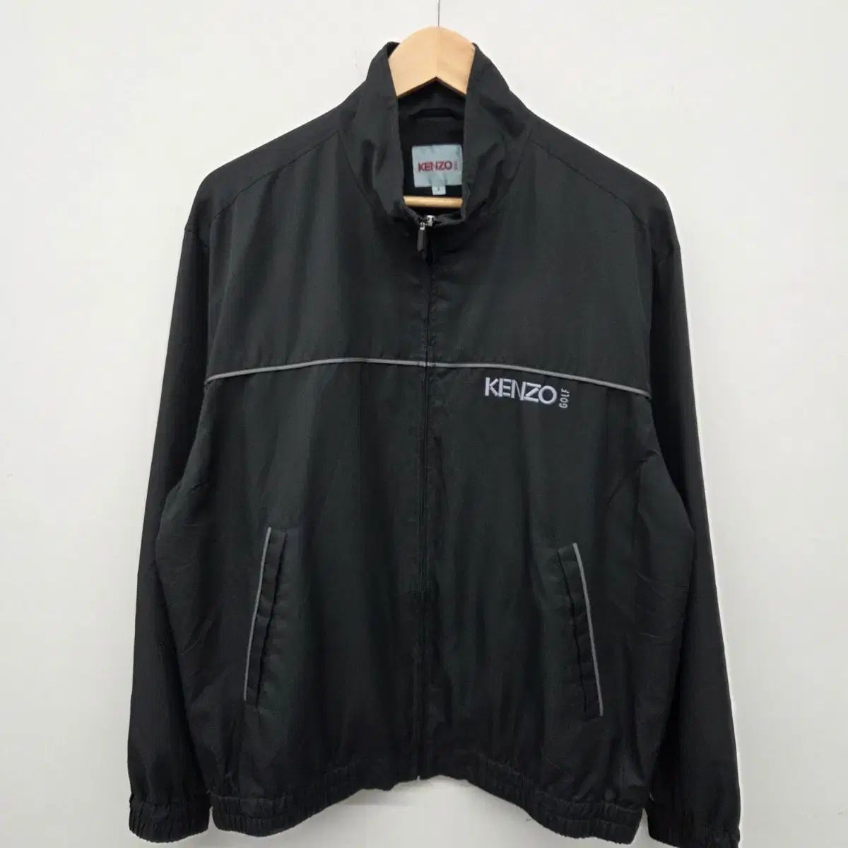 KENZO ゴルフ ブラック ウィンドブレーカー ジャケット メンズL