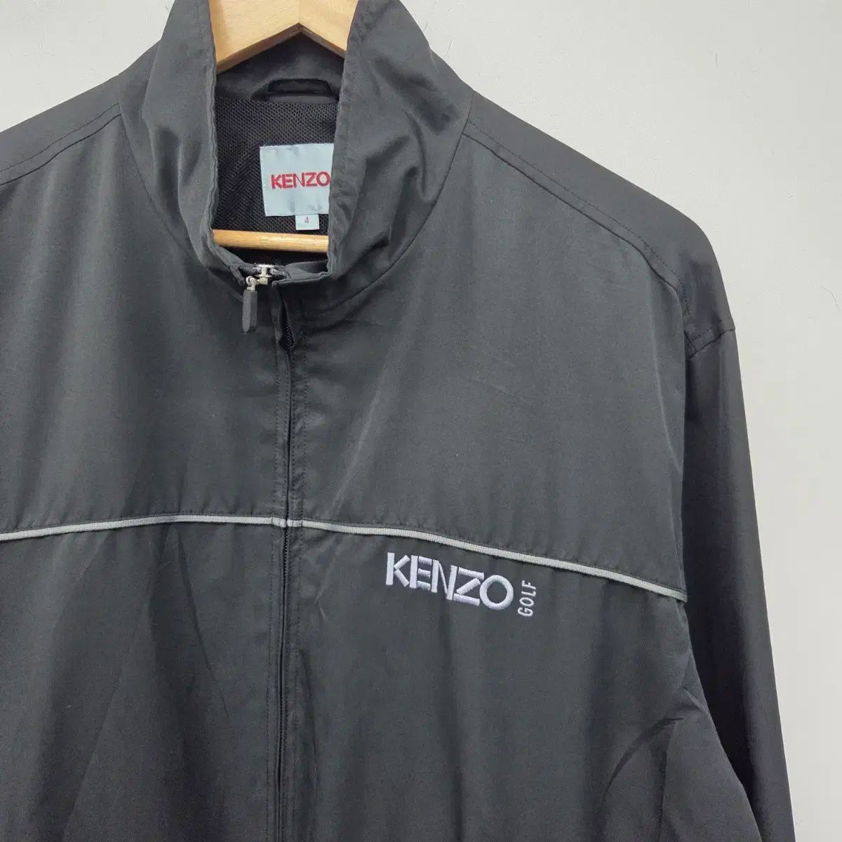 KENZO ゴルフ ブラック ウィンドブレーカー ジャケット メンズL