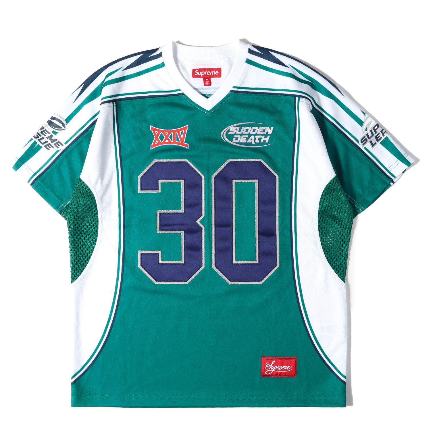 【美品】Supreme シュプリーム Tシャツ ティール サイズ:M | 24SS ナンバリングロゴ フットボール ジャージ (Sudden Death Football Jersey) | トップス カットソー 半袖【メンズ】【中古】